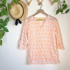 ROBERTA ROLLER RABBIT Pink Neon Monkey Kurta Tunic